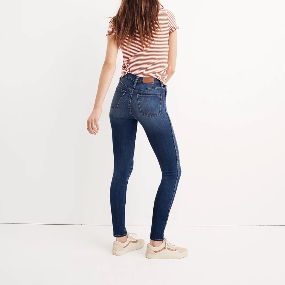 Madewell Tall 10" High-Rise Skinny Jeans in Danny Wash: TENCEL™ Denim Edition